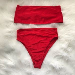 Red Bandeau Bikini